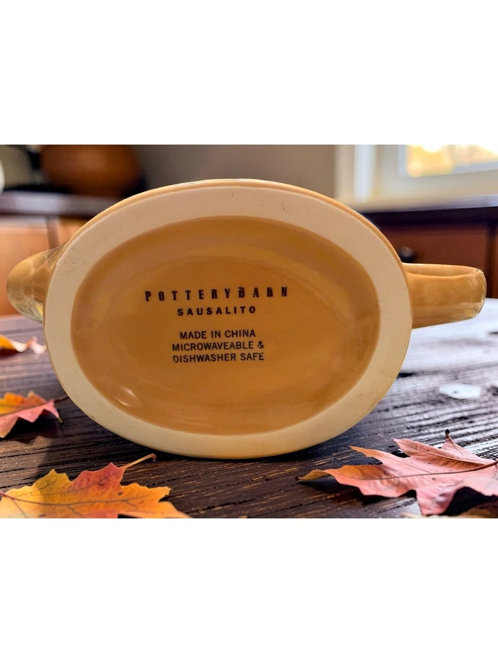 Pottery Barn Sausalito Amber Gravy Boat 9
